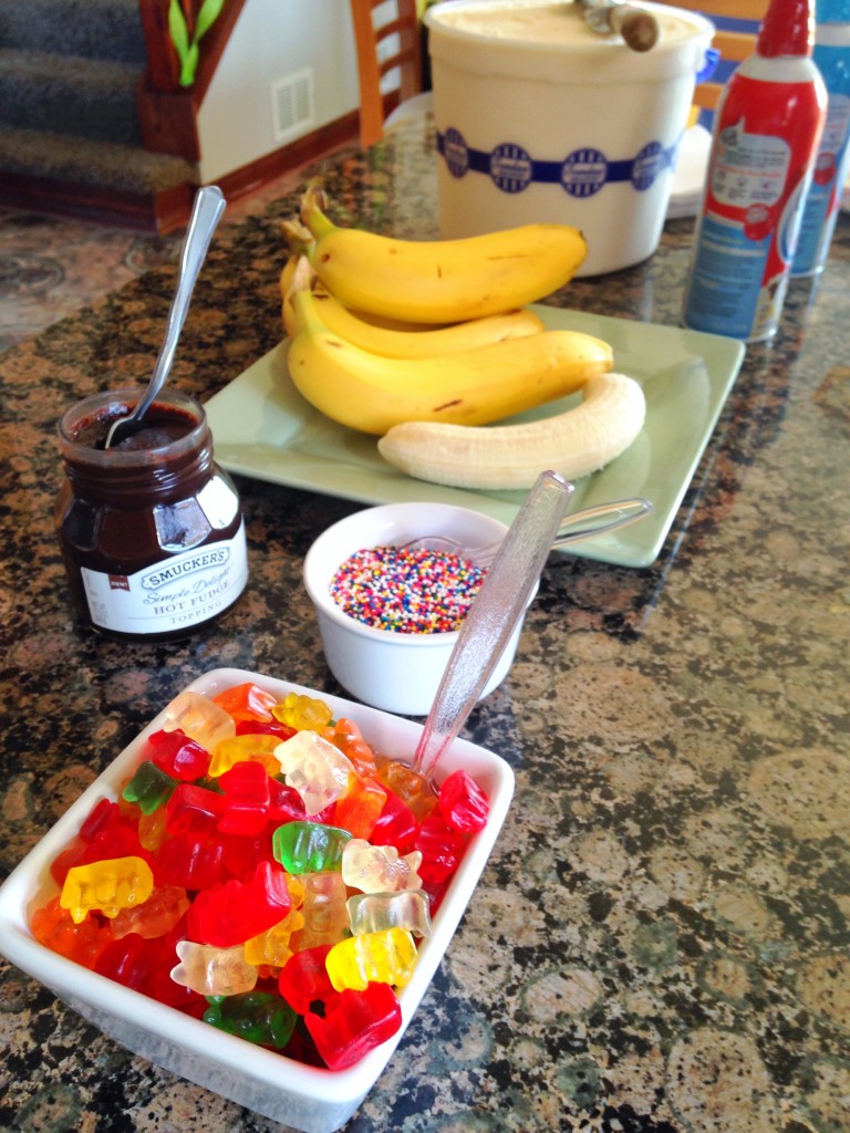 Banana Split Ice Cream Sundae Bar