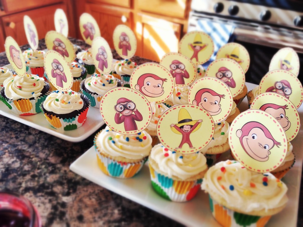 Curious George Birthday Party cupcakes 2