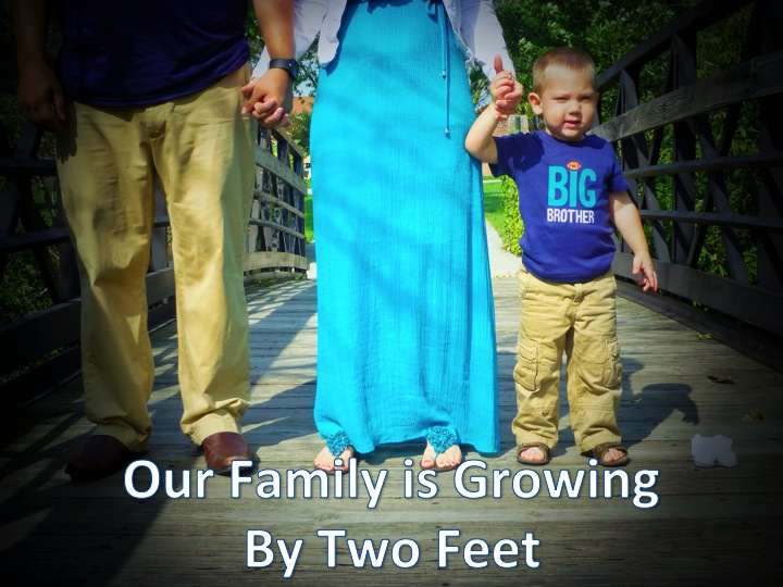 Pregnancy Reveal: Our Family is Growing by Two Feet