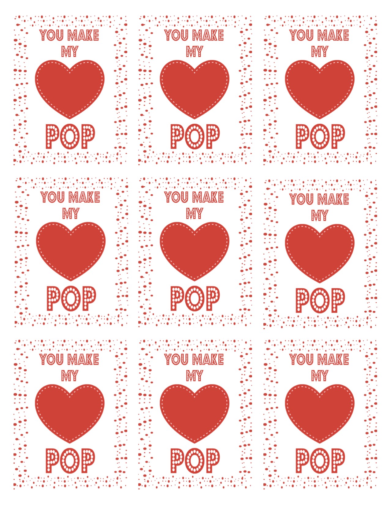 Pop It Valentines Printable